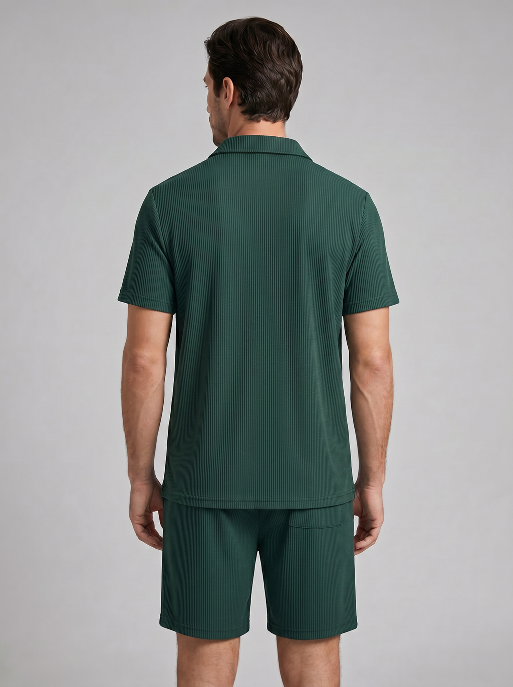 Corduroy Poloshirt und Shorts Set Herren Slim Fit-Velnorah