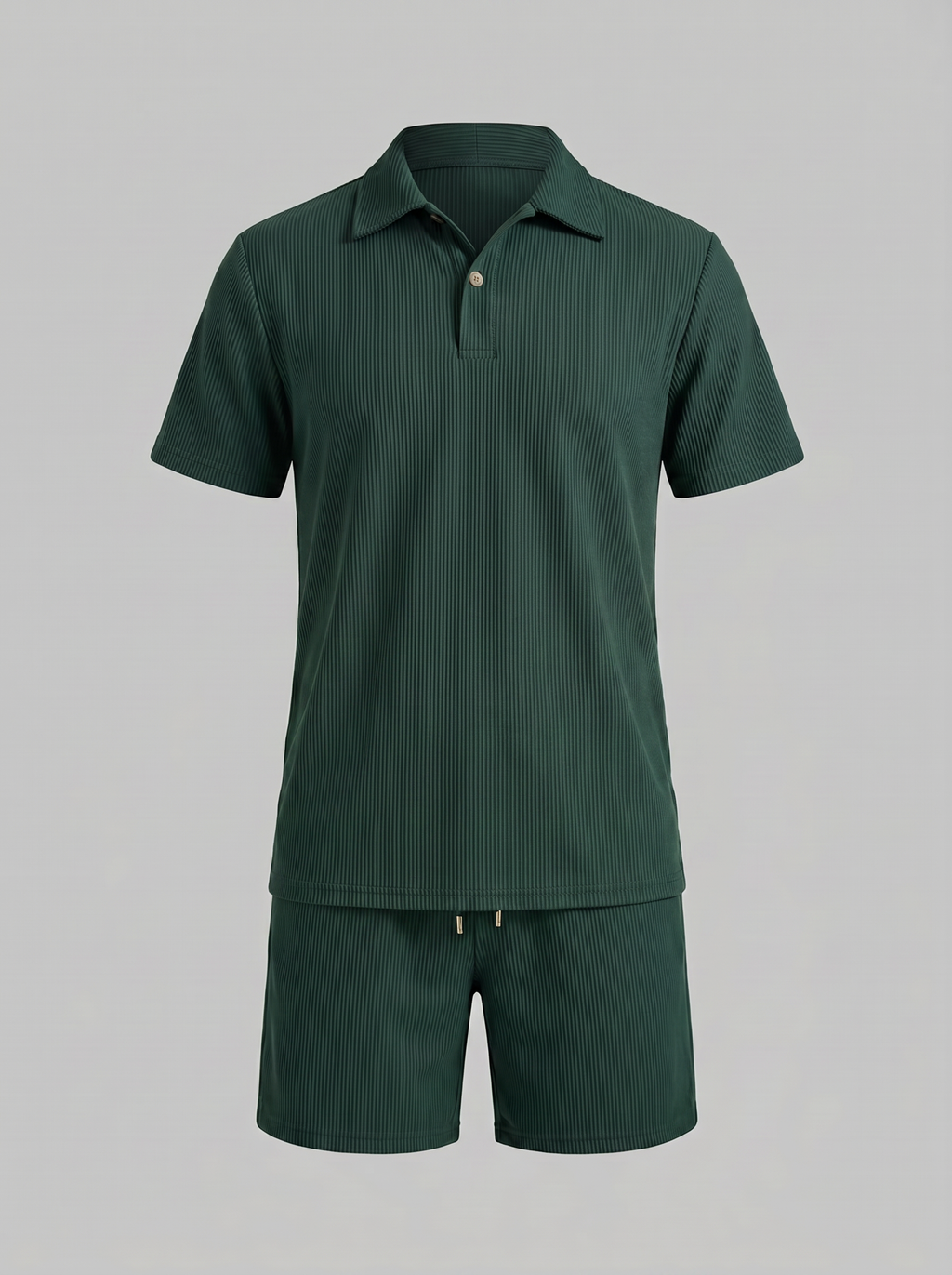 Corduroy Poloshirt und Shorts Set Herren Slim Fit-Velnorah
