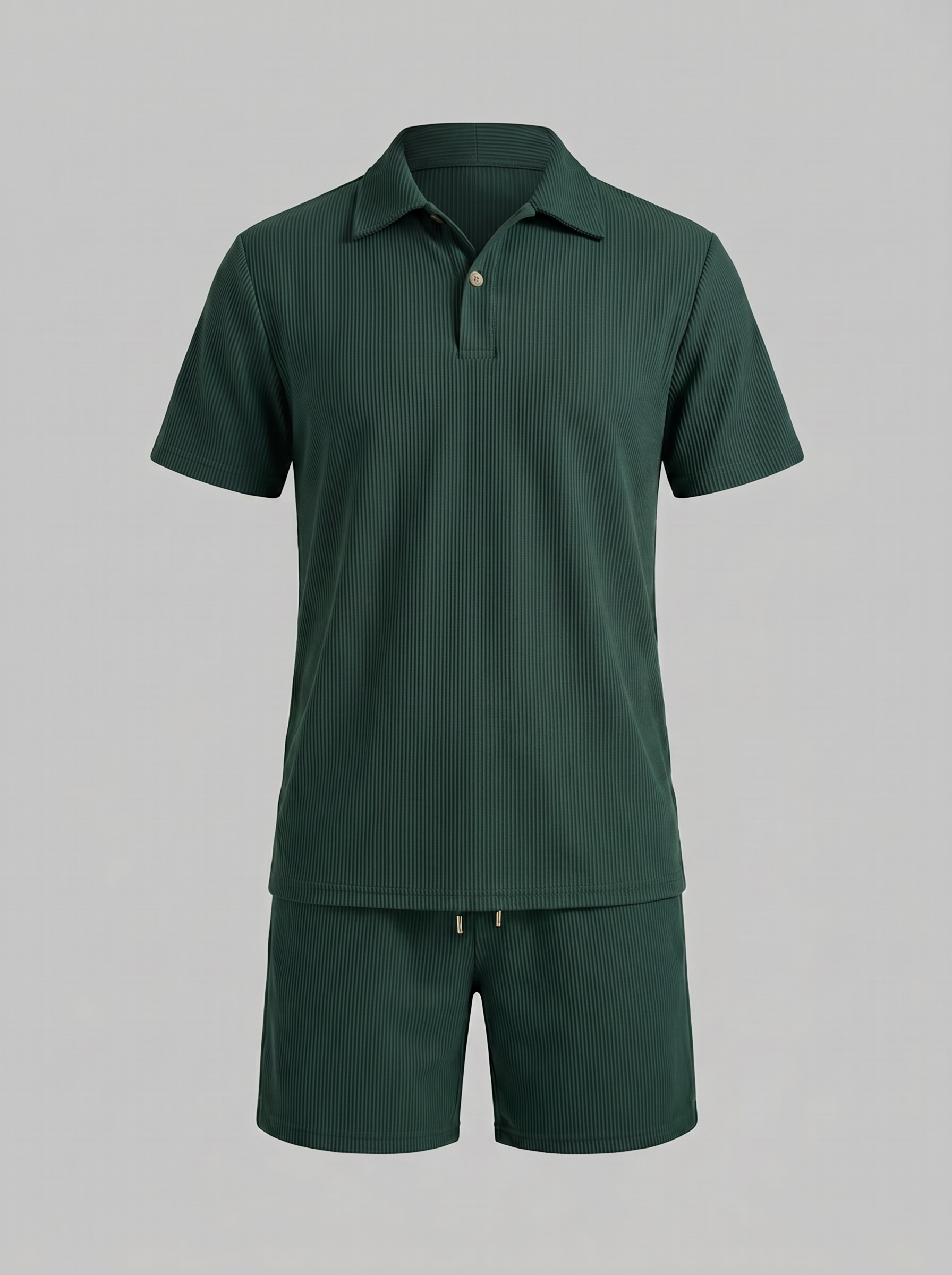 Corduroy Poloshirt und Shorts Set Herren Slim Fit-Velnorah