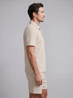 Corduroy Poloshirt und Shorts Set Herren Slim Fit-Velnorah