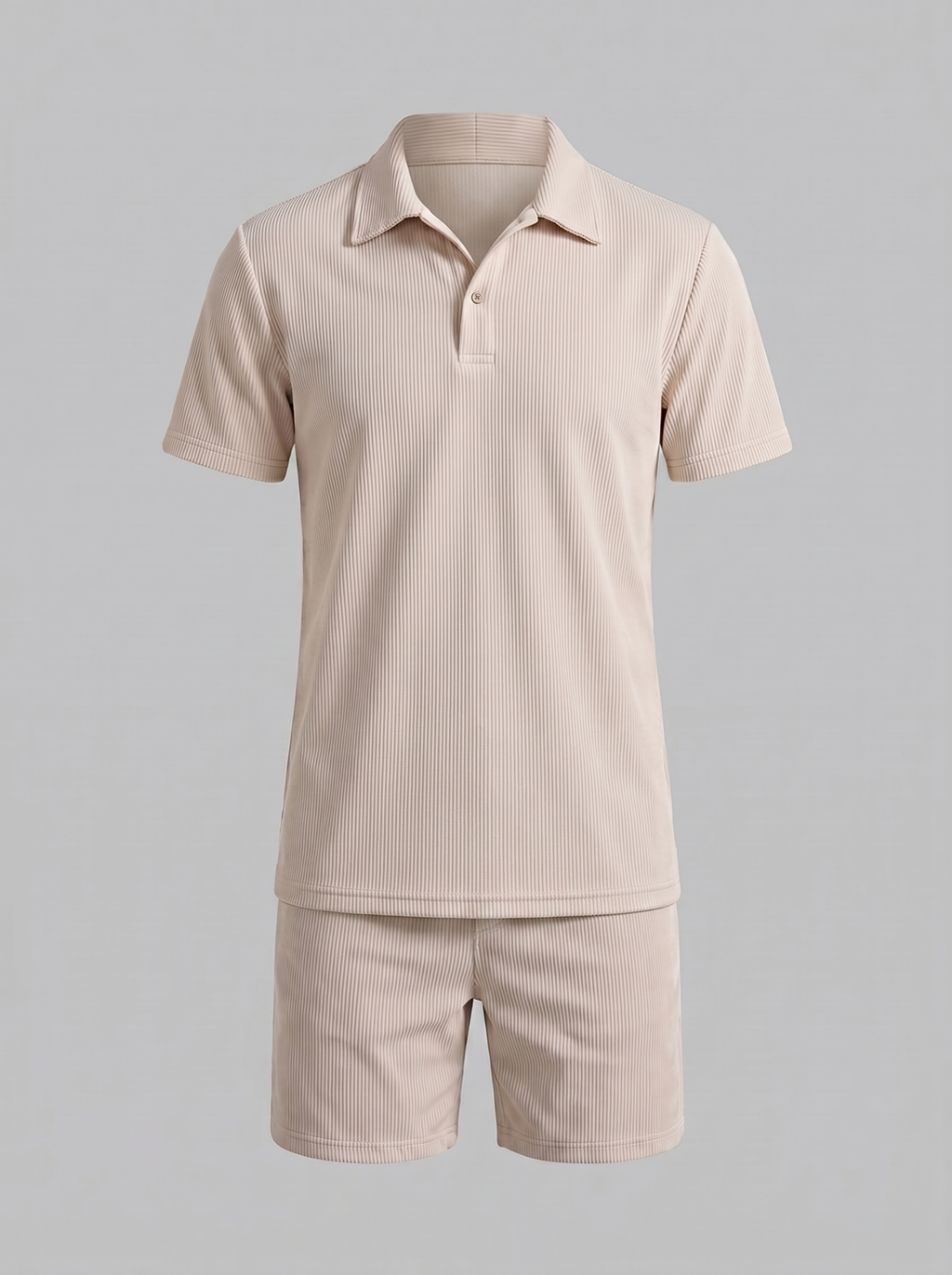 Corduroy Poloshirt und Shorts Set Herren Slim Fit-Velnorah