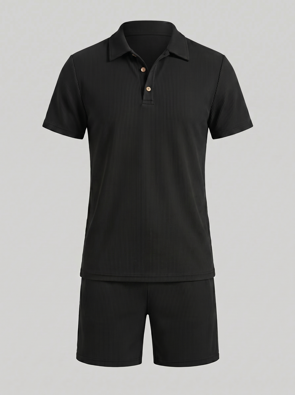 Corduroy Poloshirt und Shorts Set Herren Slim Fit-Velnorah