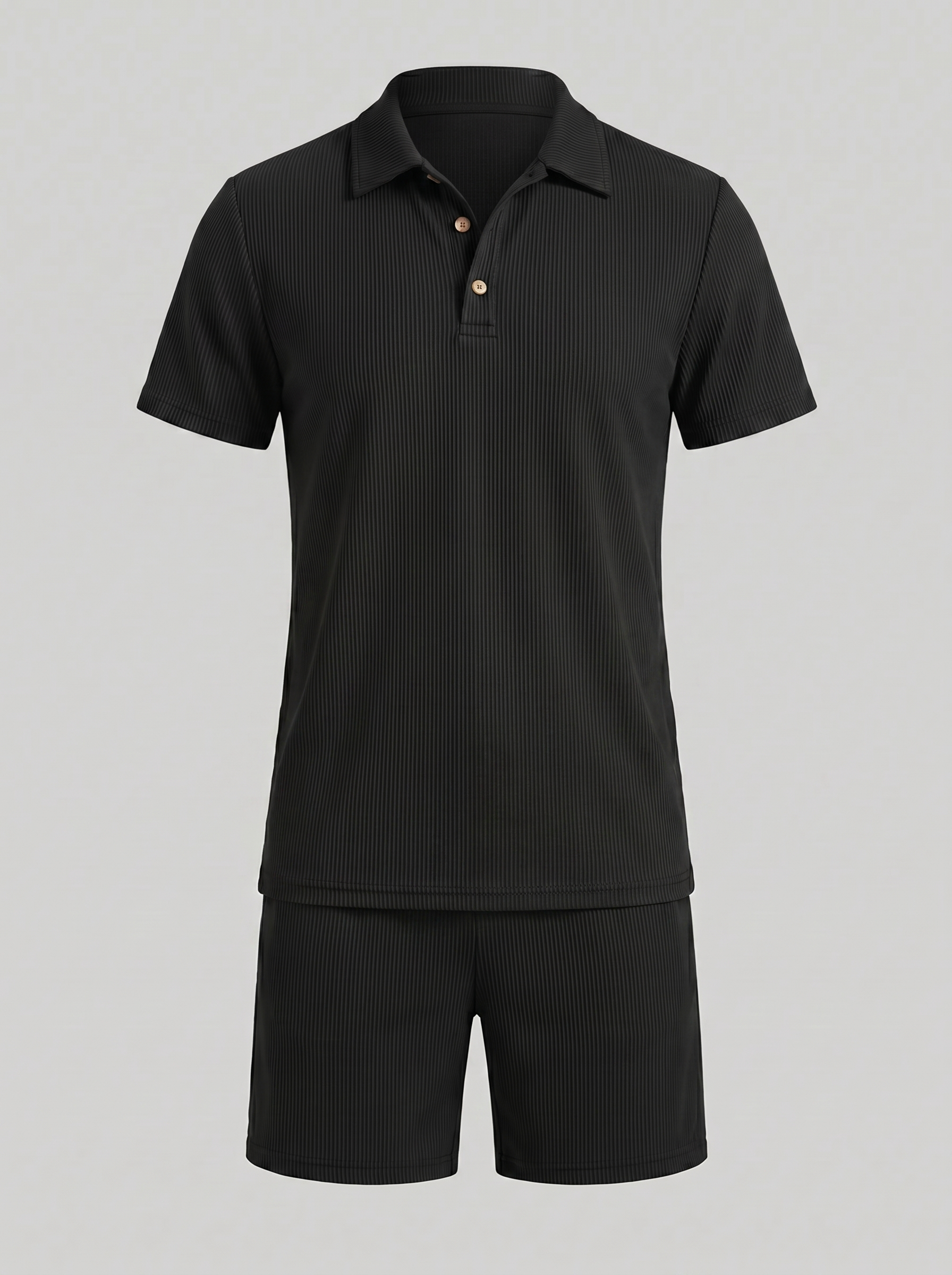 Corduroy Poloshirt und Shorts Set Herren Slim Fit-Velnorah