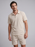 Corduroy Poloshirt und Shorts Set Herren Slim Fit-Velnorah