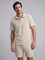 Corduroy Poloshirt und Shorts Set Herren Slim Fit-Velnorah