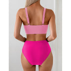 Damen Bikini-Set hochtailliert mit Wickeldesign