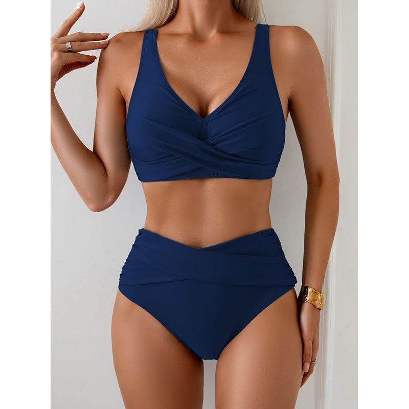 Damen Bikini-Set hochtailliert mit Wickeldesign
