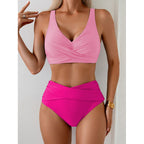 Damen Hochtailliertes Bikini-Set mit raffiniertem Wickeldesign Velnorah