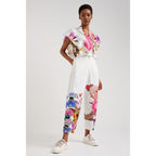 Elegantes Damen Set mit floraler Bluse und Hose von Velnorah