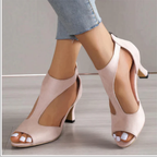 Damen Chique Cut Out Pumps Mit Offener Zehe Und Absatz-Velnorah