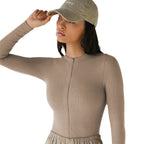 Enganliegendes Longsleeve mit Stehkragen für | Velnorah