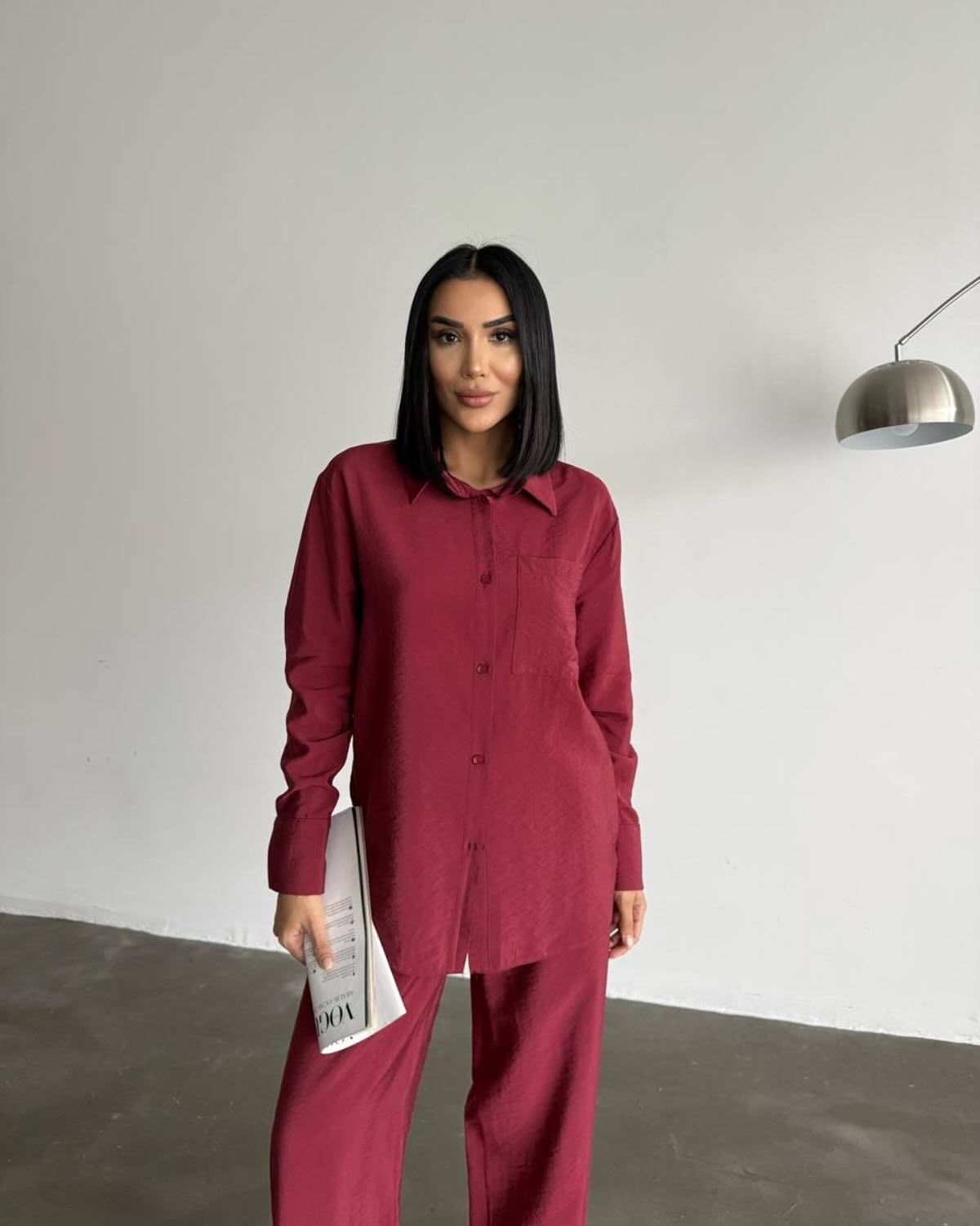 Elegantes Damen Seidenhemd mit feiner Struktur | Velnorah
