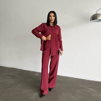 Elegantes Damen Seidenhemd mit feiner Struktur | Velnorah