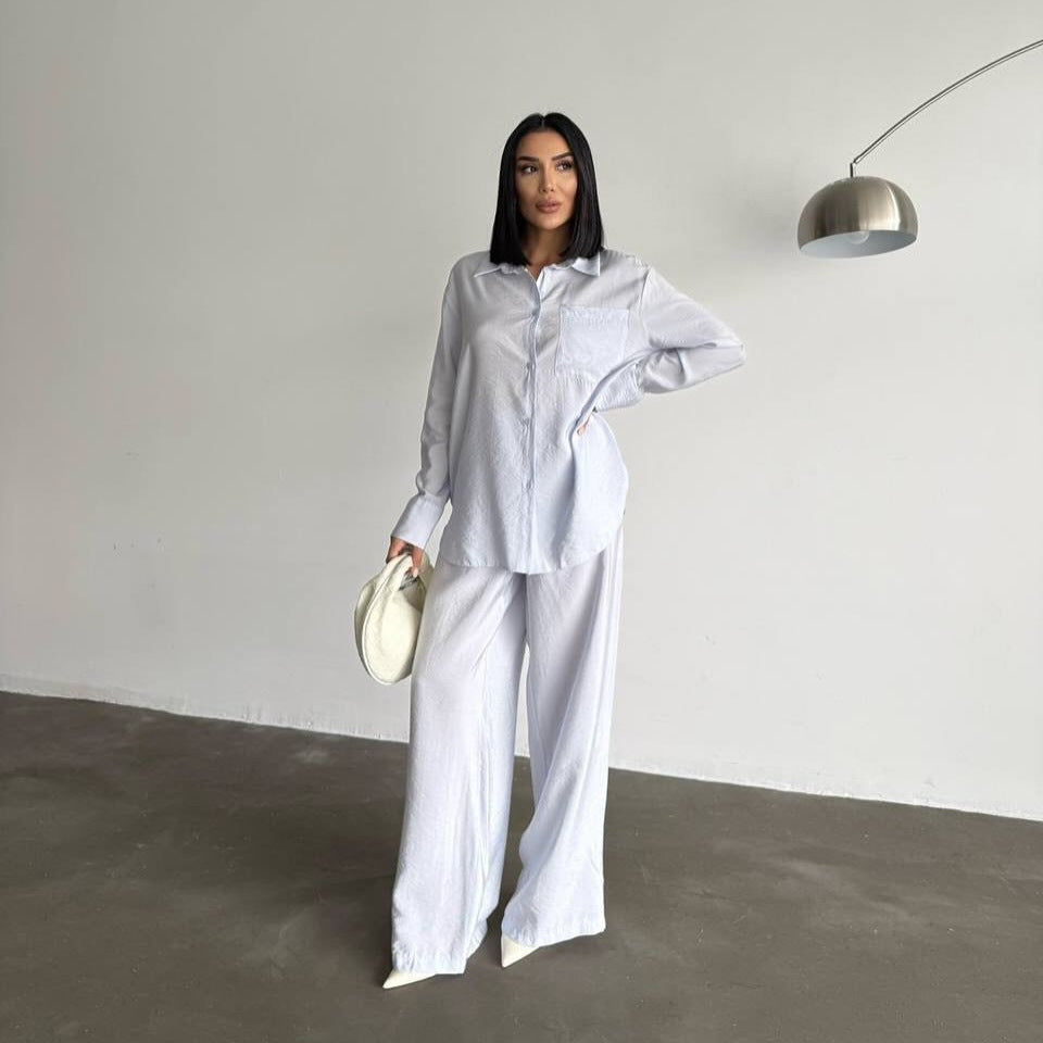 Elegantes Damen Seidenhemd mit feiner Struktur | Velnorah