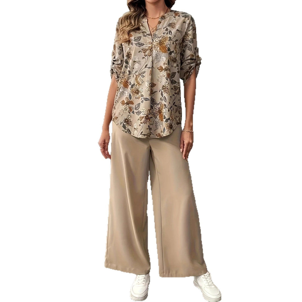 Elegante Damenbluse mit floralem Muster für jeden Anlass | Velnorah