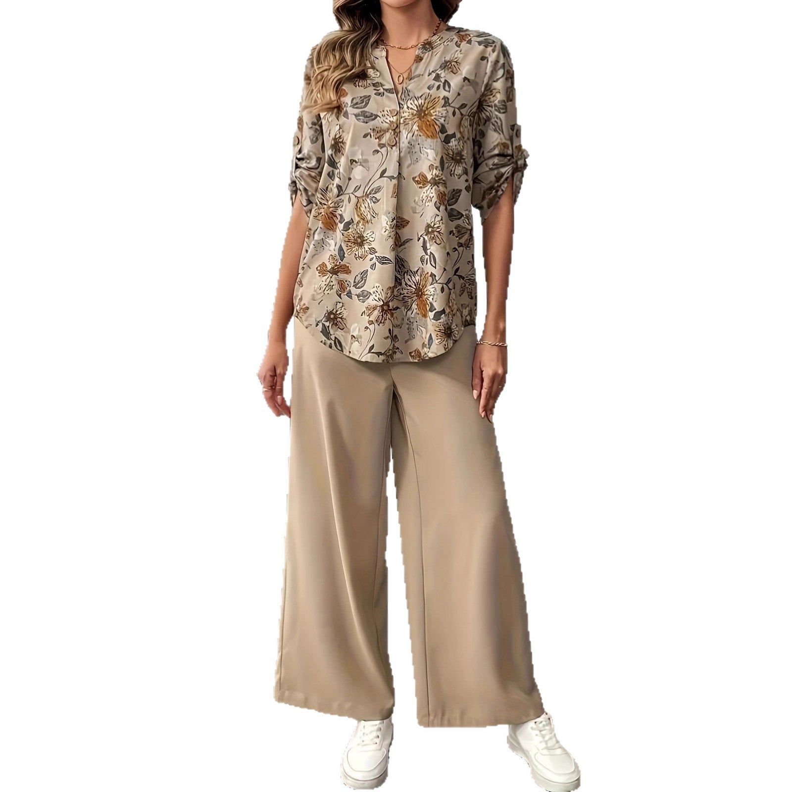 Elegante Damenbluse mit floralem Muster für jeden Anlass | Velnorah