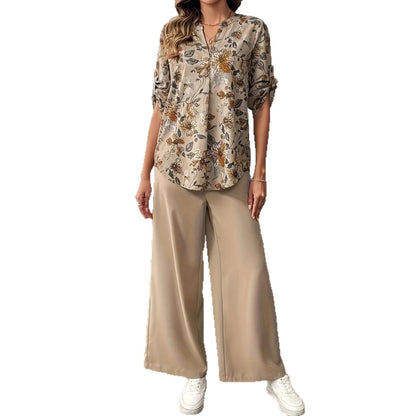 Elegante Damenbluse mit floralem Muster für jeden Anlass | Velnorah