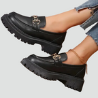 Damen Loafers mit Chunky-Sohle und Kettendetail Komfort-Velnorah