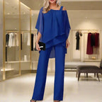 Damen Set Jumpsuit Asymmetrisches Top Casual-Velnorah