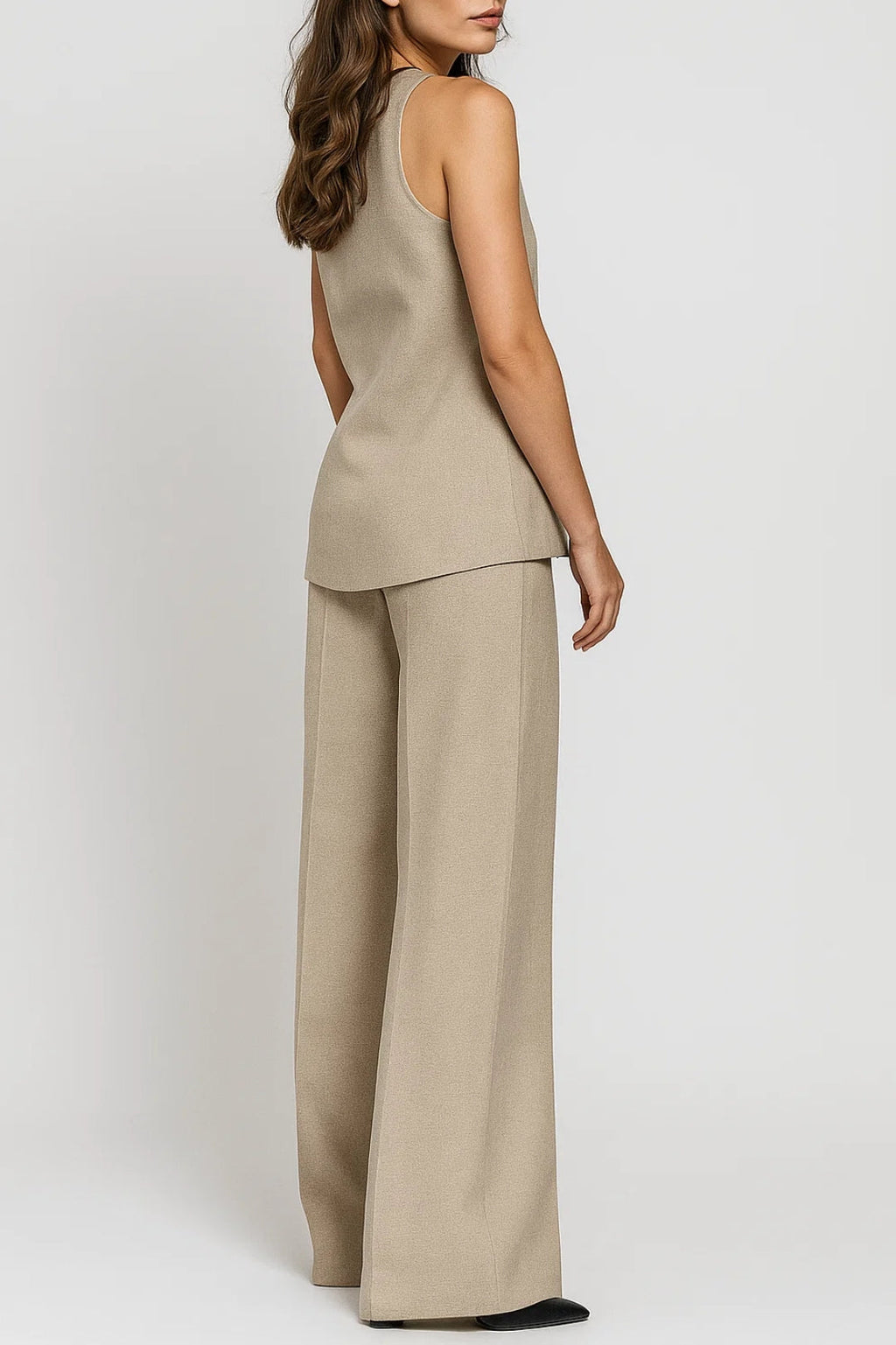 Damen Set Tailliertes Gilet Weite Hose Hochzeit-Velnorah
