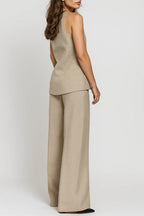 Damen Set Tailliertes Gilet Weite Hose Hochzeit-Velnorah