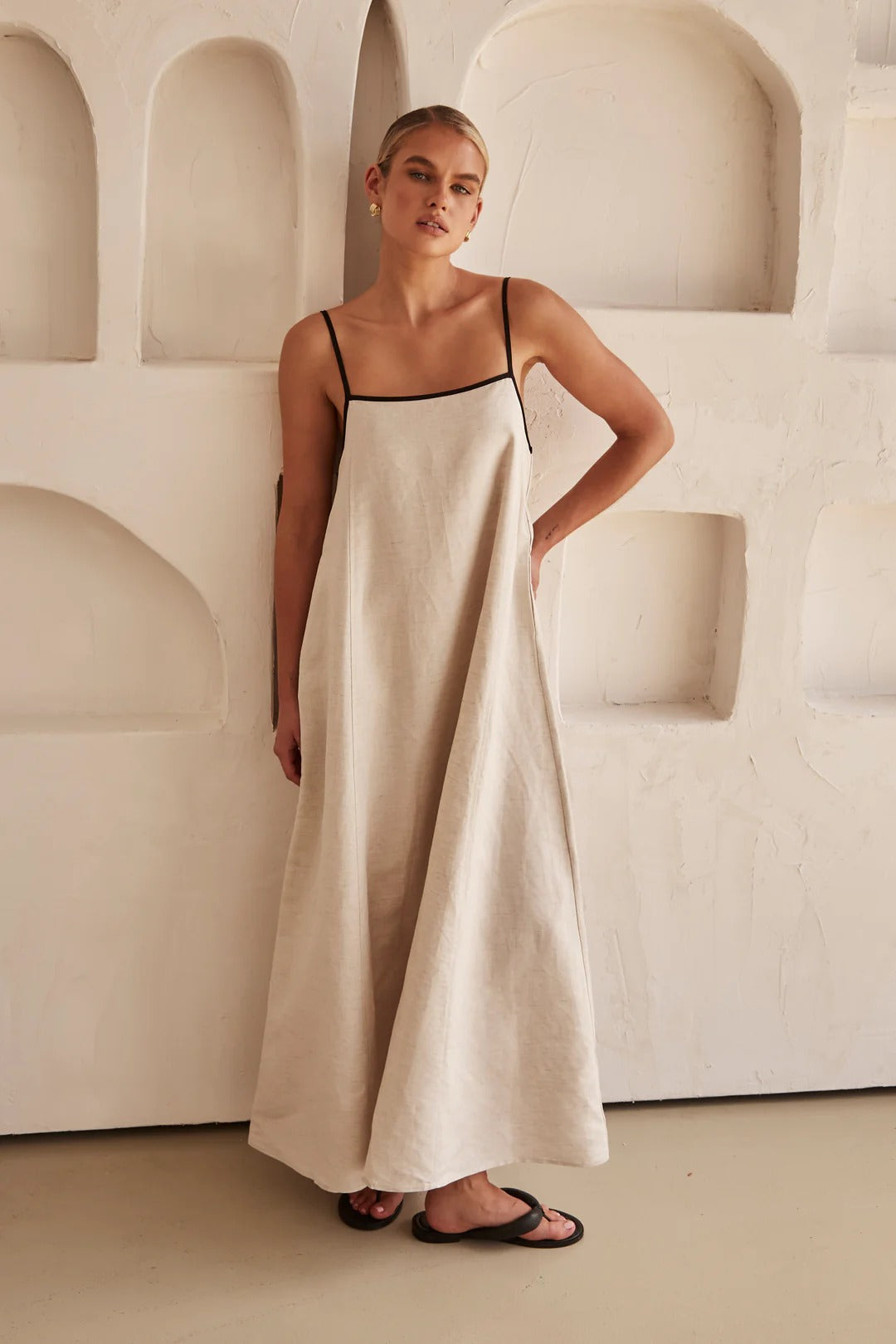 Damen Spaghettiträger Maxi Kleid Hochzeitsgast Sommer-Velnorah