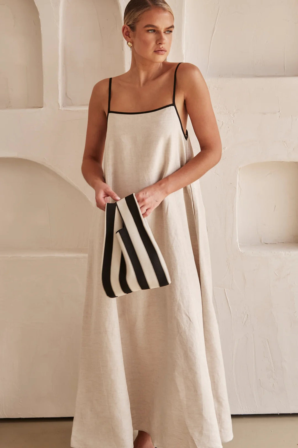 Damen Spaghettiträger Maxi Kleid Hochzeitsgast Sommer-Velnorah