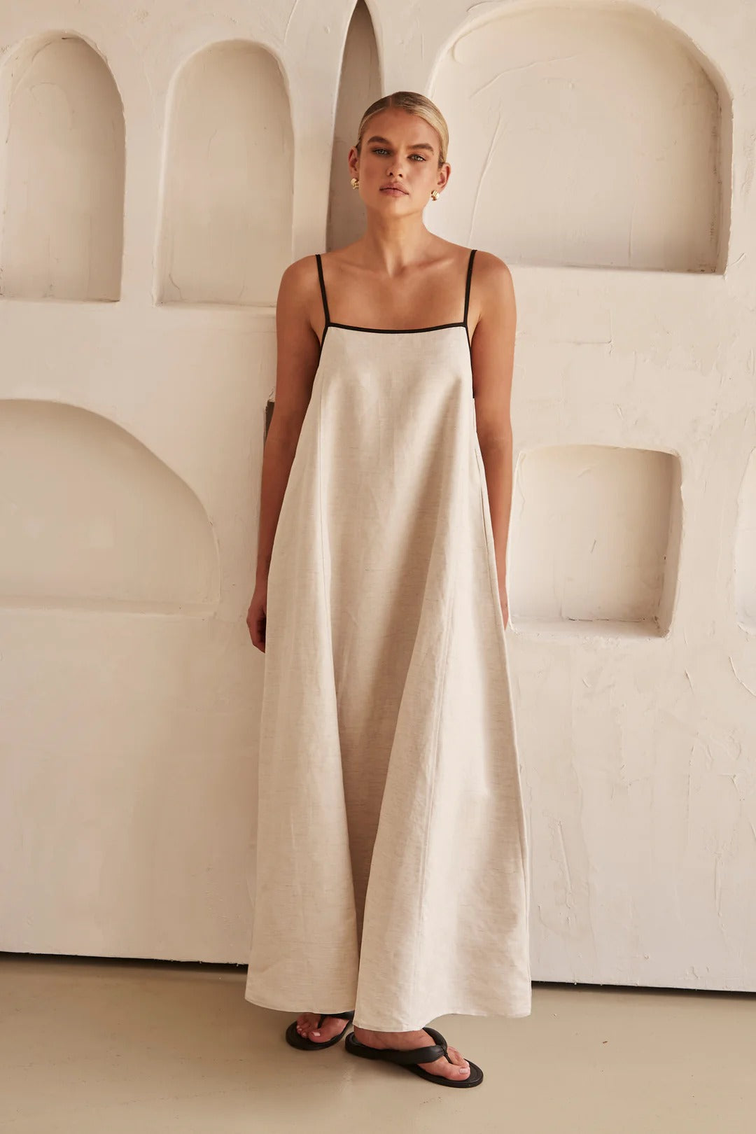 Damen Spaghettiträger Maxi Kleid Hochzeitsgast Sommer-Velnorah