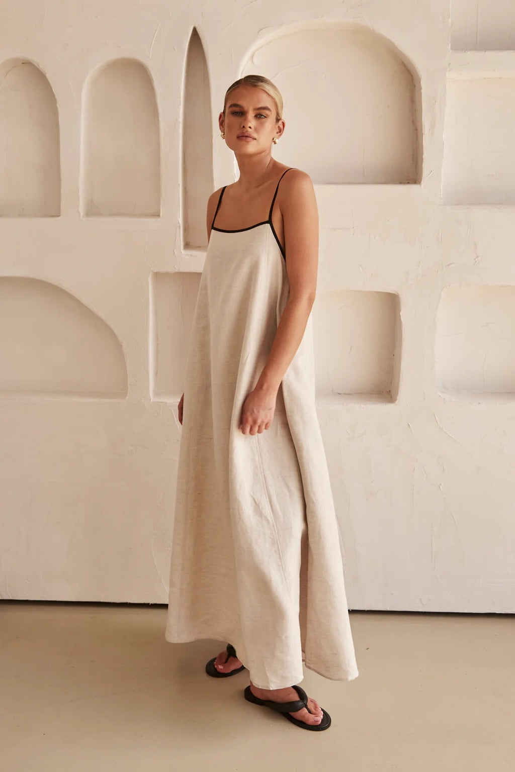 Damen Spaghettiträger Maxi Kleid Hochzeitsgast Sommer-Velnorah