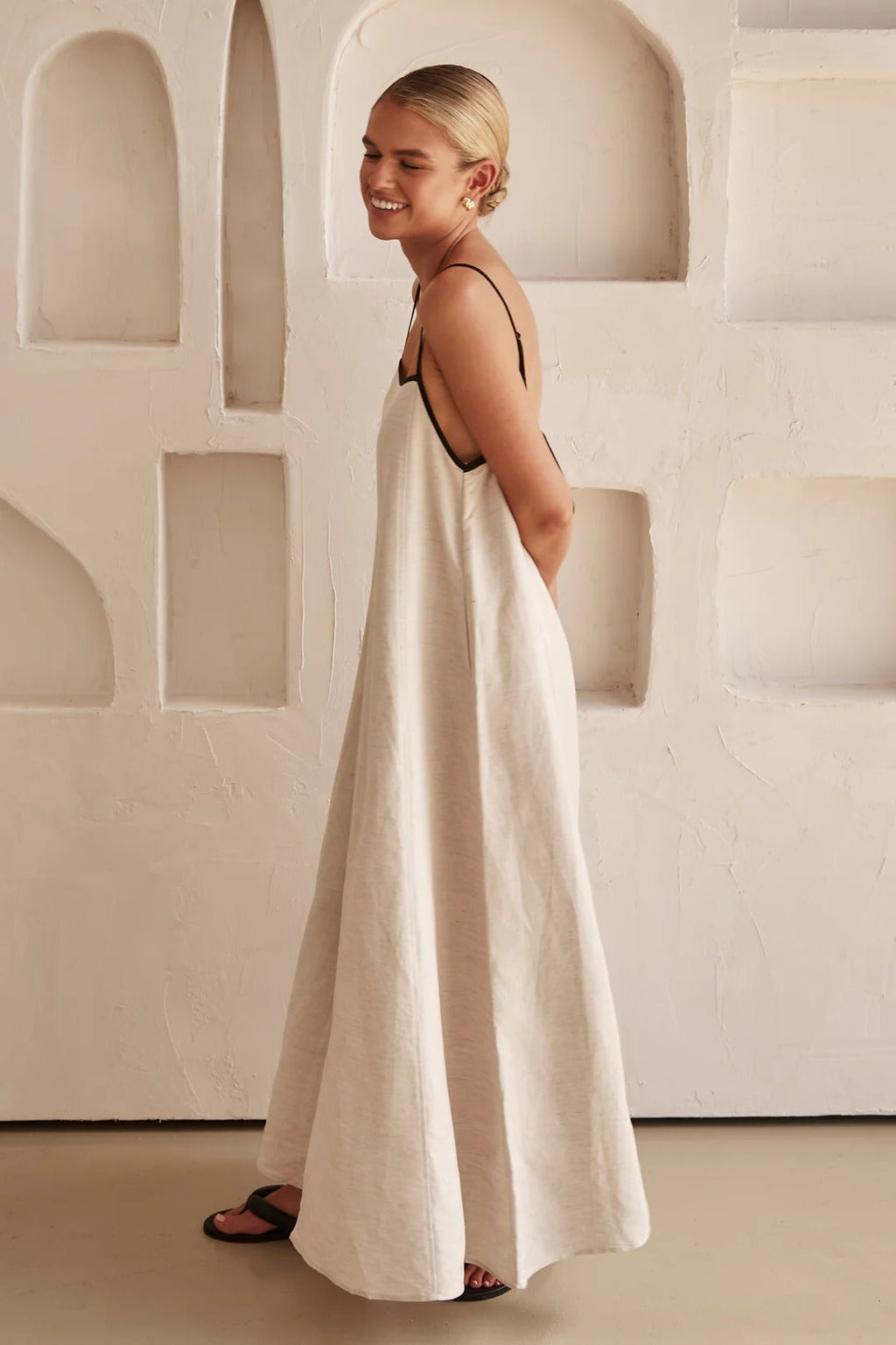 Damen Spaghettiträger Maxi Kleid Hochzeitsgast Sommer-Velnorah