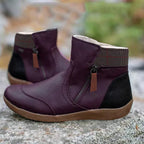 Damen Stiefeletten mit Reißverschluss und bequemer, weicher Sohle-Velnorah