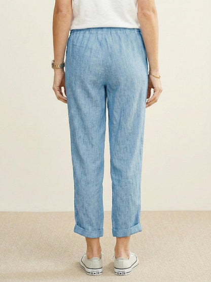 Damenhose Slim Fit mit Kordelzug Taille Casual Sommer-Velnorah
