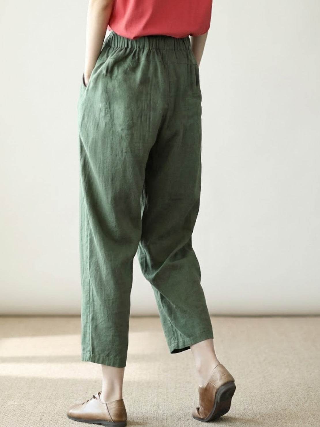 Damenhose Slim Fit mit Kordelzug Taille Casual Sommer-Velnorah
