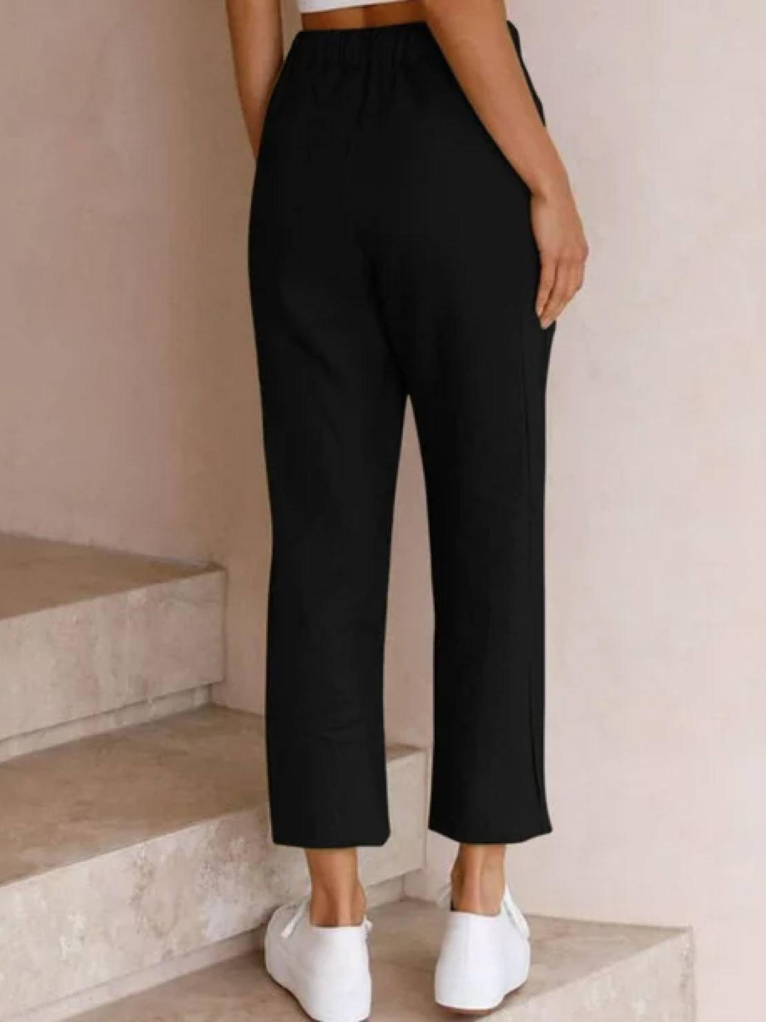 Damenhose Slim Fit mit Kordelzug Taille Casual Sommer-Velnorah