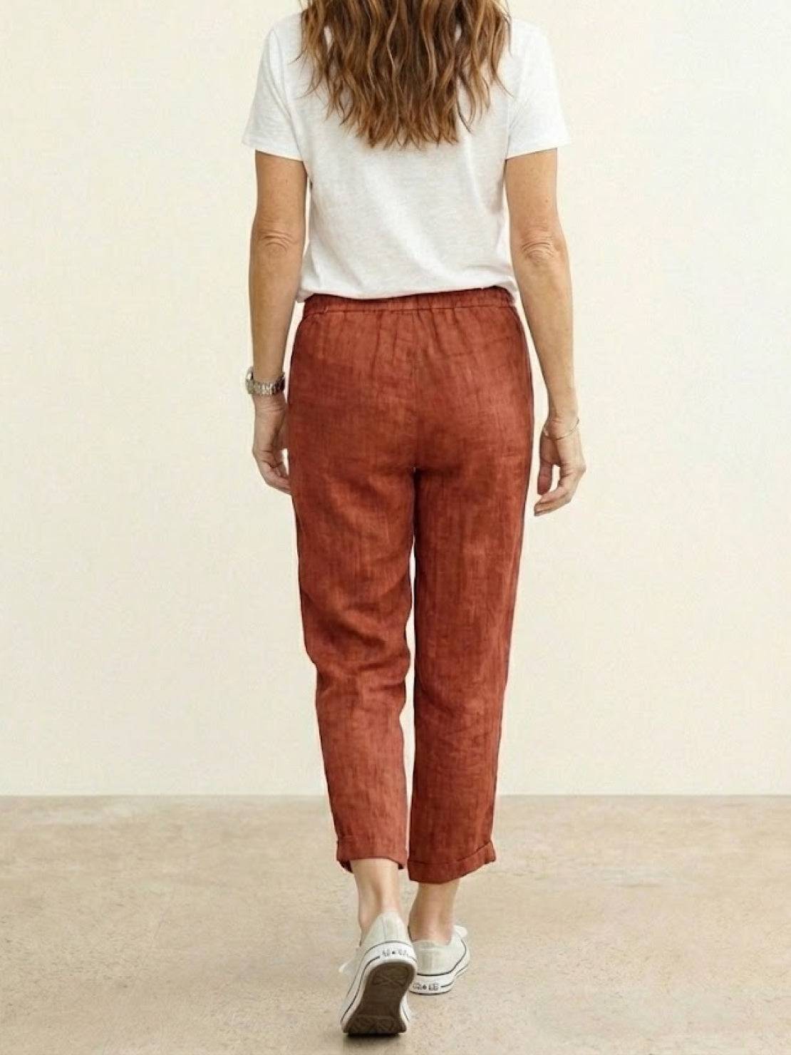Damenhose Slim Fit mit Kordelzug Taille Casual Sommer-Velnorah