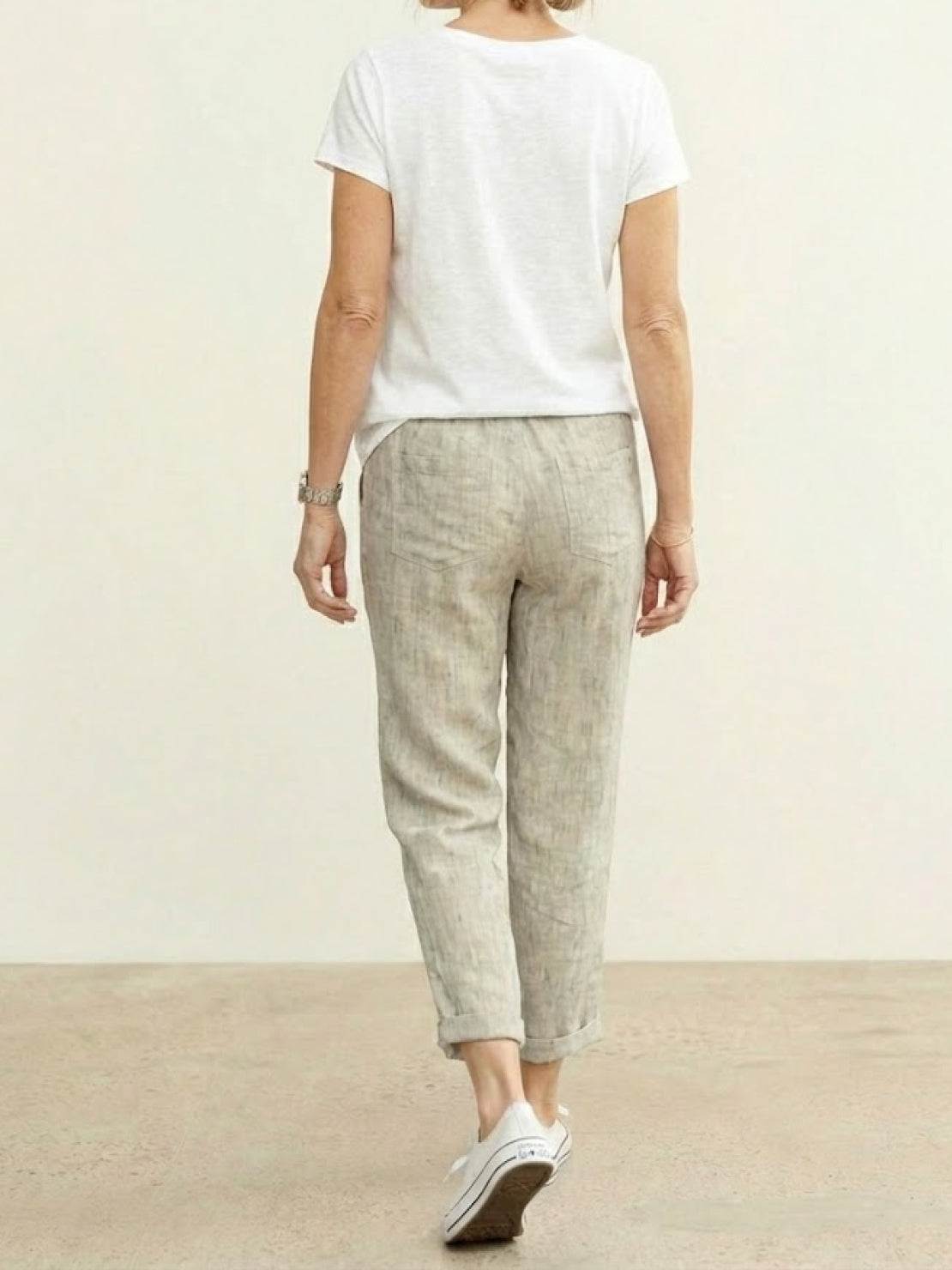 Damenhose Slim Fit mit Kordelzug Taille Casual Sommer-Velnorah