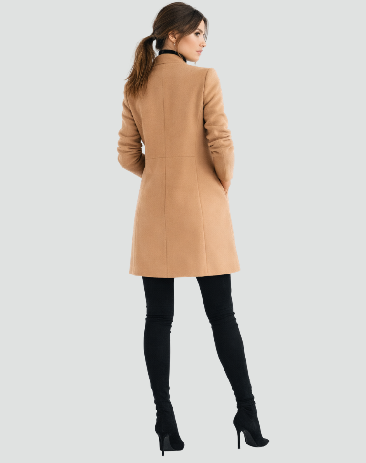 Damenjacke Regular Fit Wolle Runder Hals Klassischer Schnitt-Velnorah