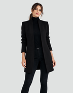 Damenjacke Regular Fit Wolle Runder Hals Klassischer Schnitt-Velnorah