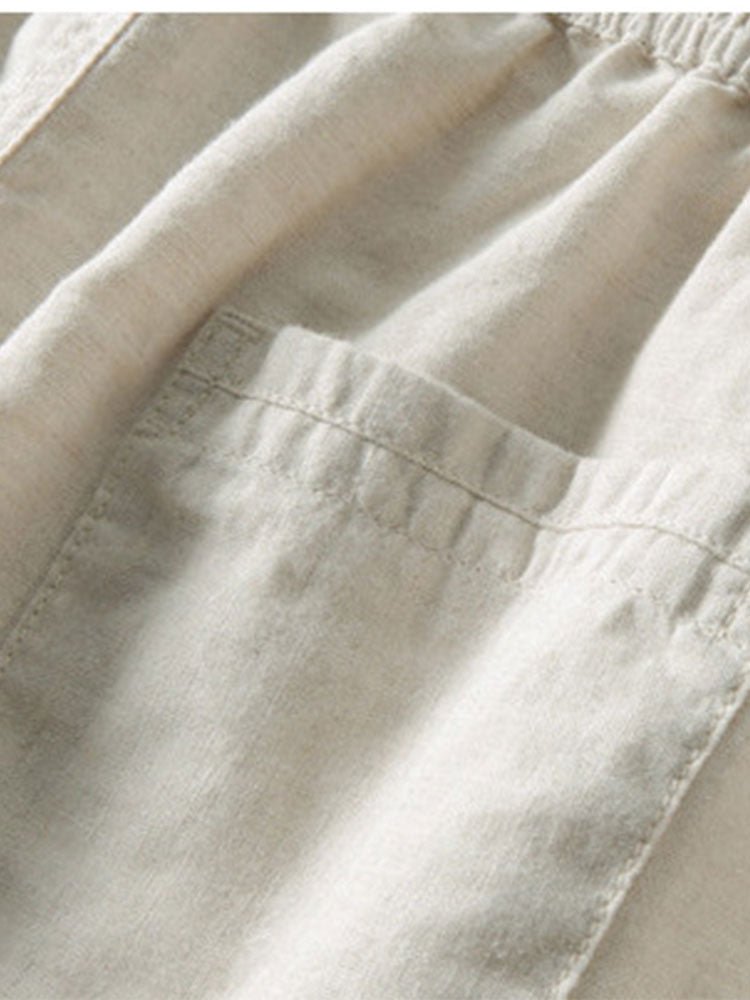 Herren Leinen Set 2-teilig – Kurzarmhemd und Hose