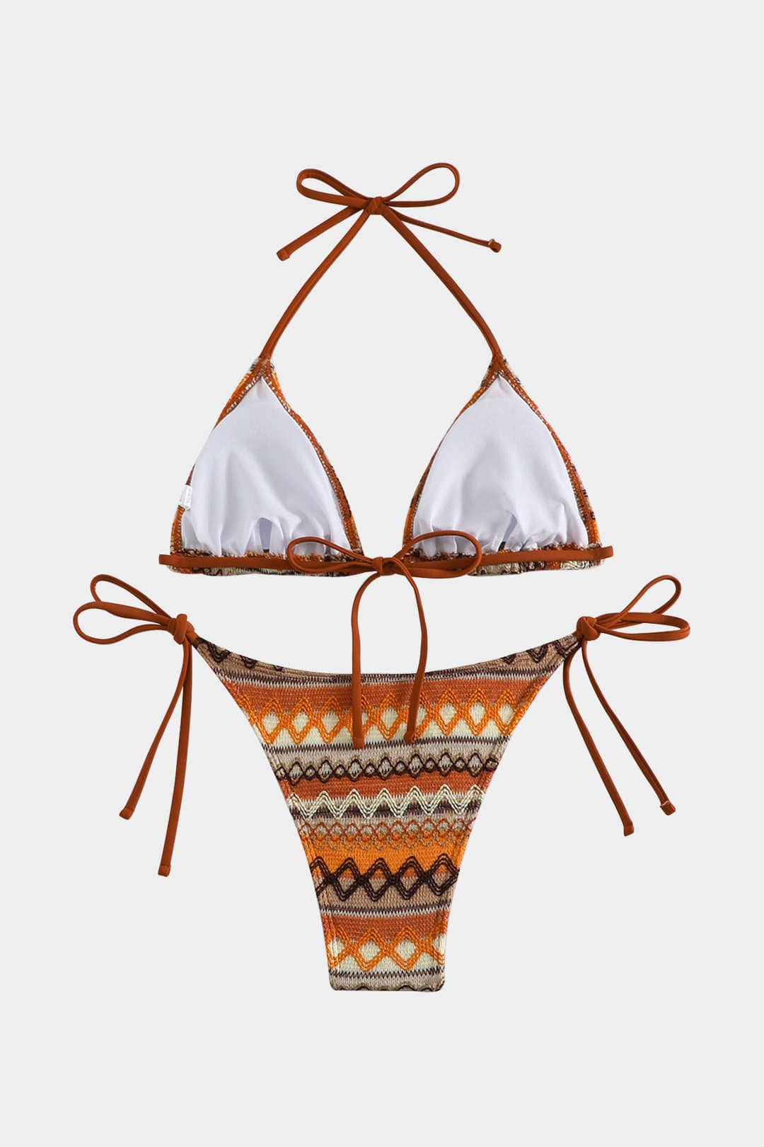 Dreieck Bikini Set Damen Verstellbare Bindebänder Sommer-Velnorah