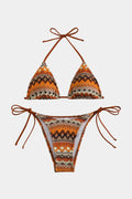 Dreieck Bikini Set Damen Verstellbare Bindebänder Sommer-Velnorah