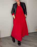 Elegante Maxi Cocktailkleid Mit Langen Ärmeln Für Frauen-Velnorah