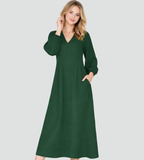 Elegante Maxi Cocktailkleid Mit Langen Ärmeln Für Frauen-Velnorah
