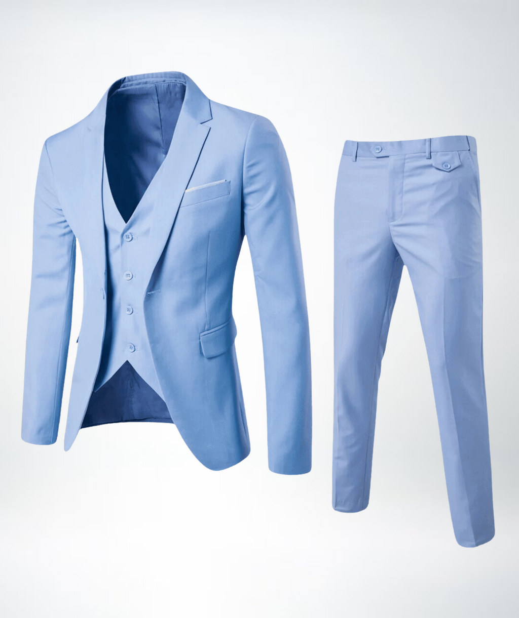 Elegantes Dreiteiliges Herrenanzug mit Weste und Slim Fit Hose-Velnorah