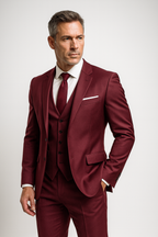 Elegantes Dreiteiliges Herrenanzug mit Weste und Slim Fit Hose-Velnorah