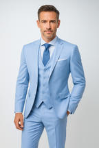 Elegantes Dreiteiliges Herrenanzug mit Weste und Slim Fit Hose-Velnorah