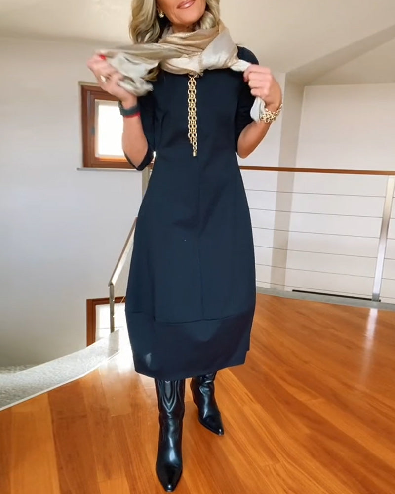 Elegantes Vintage Maxi-Kleid für Frauen mit Taschen-Velnorah