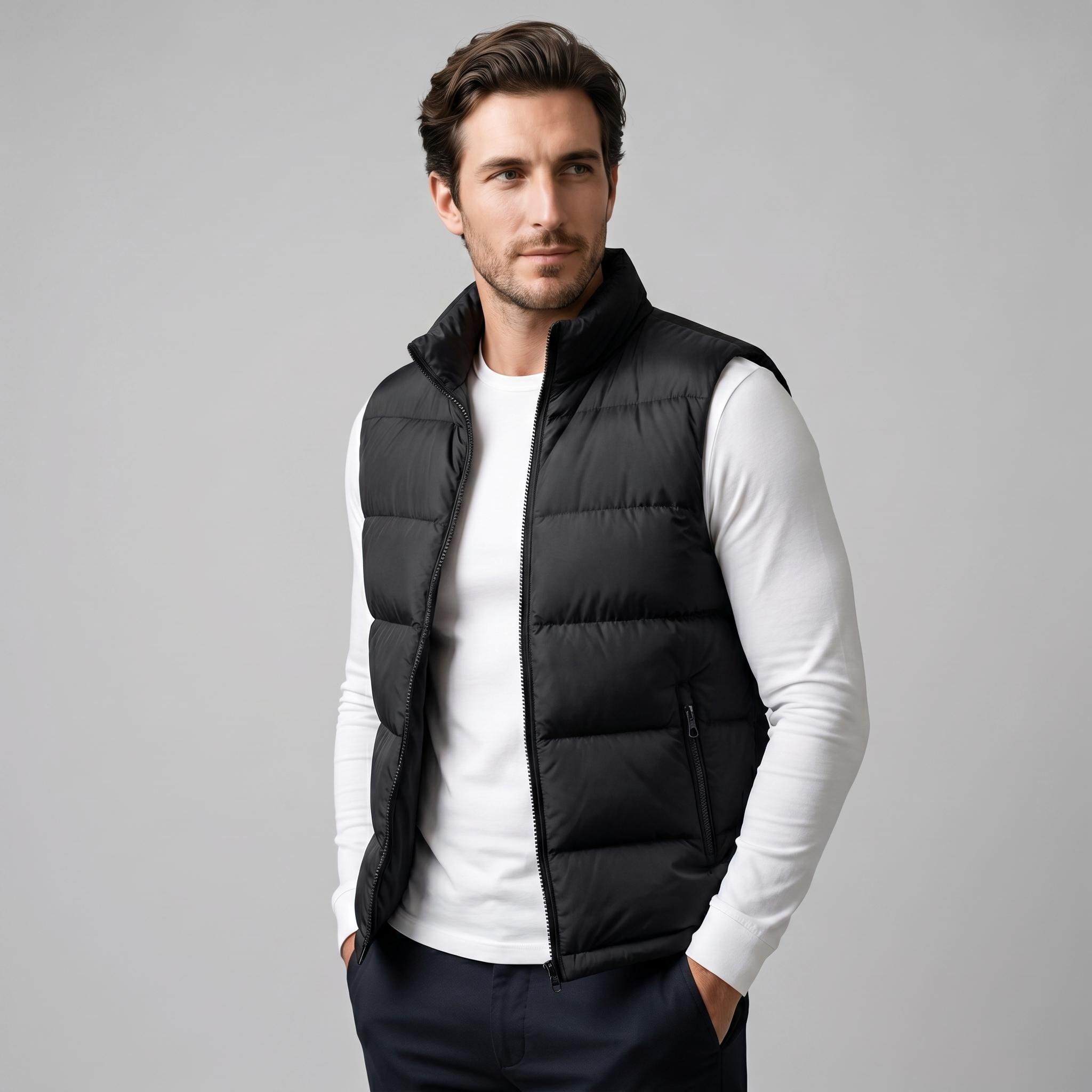 Gestepptes gepolstertes Weste Herren Winter Freizeit-Velnorah