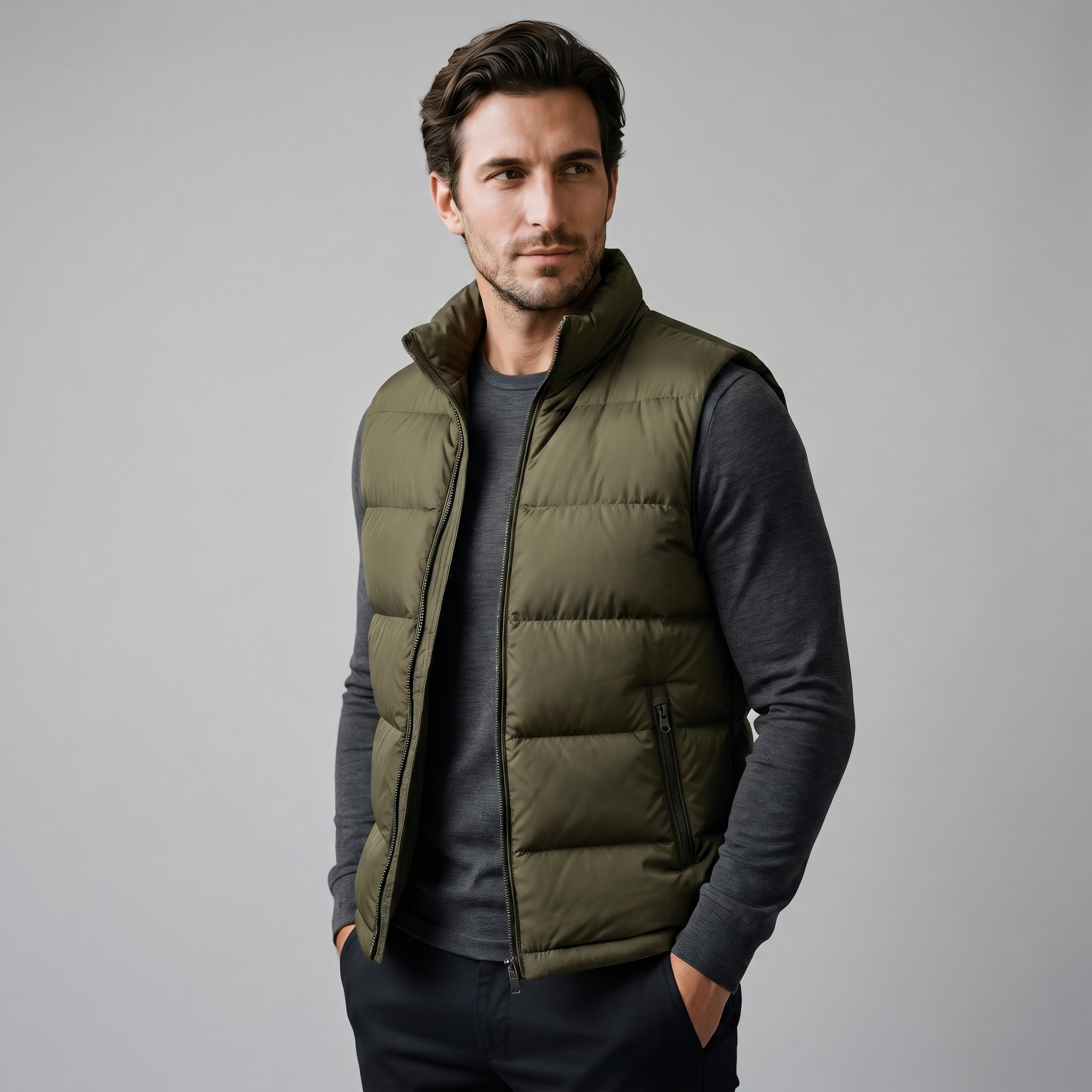 Gestepptes gepolstertes Weste Herren Winter Freizeit-Velnorah