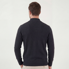 Halb-Reißverschluss Pullover Herren Rundhals Casual Layering-Velnorah